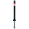 Barrier post | Black - Line |  76 mm | foldable, self-engaging lockto be fixed by plugs, | incl. base rosette, part-no. 470_60, approx. 400 mm below ground | with Euro profile cylinder lock and three keys